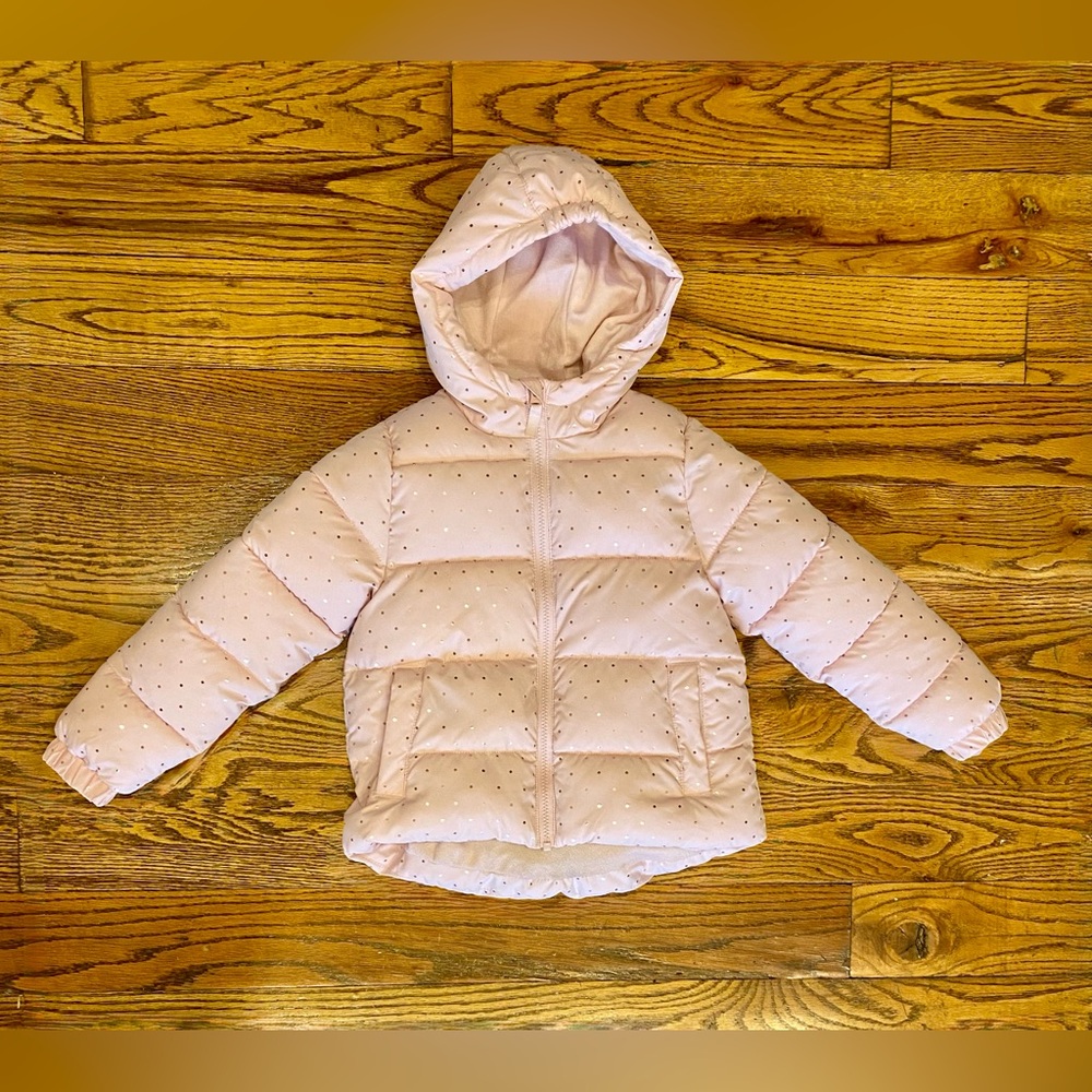 Pink Polka Pink Polka Dot Puffer Jacket - Size 6x